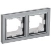 BRITE Рамка 2-местная IP44 РУ-2-БрС-44 сталь IEK BR-M22-44-K46, купить в Минске по самой низкой цене