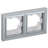BRITE Рамка 2-местная IP44 РУ-2-БрА-44 алюминий IEK BR-M22-44-K47, купить в Минске по самой низкой цене