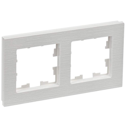 BRITE Рамка 2-местная РУ-2-Бр белый рифленый IEK BR-M22-51-K01, купить в Минске по самой низкой цене