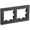 BRITE Рамка 2-местная РУ-2-2-Бр стекло черный матовый IEK BR-M22-G-31-K02, купить в Минске по самой низкой цене