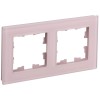 BRITE Рамка 2-местная РУ-2-2-Бр стекло розовый матовый IEK BR-M22-G-31-K14, купить в Минске по самой низкой цене