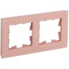 BRITE Рамка 2-местная РУ-2-2-БрП стекло персиковый матовый IEK BR-M22-G-31-K96, купить в Минске по самой низкой цене