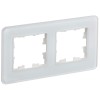 BRITE Рамка 2-местная РУ-2-2-Бр стекло белый RE IEK BR-M22-G-41-K01, купить в Минске по самой низкой цене