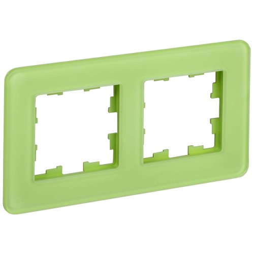 BRITE Рамка 2-местная РУ-2-2-Бр стекло эко грин RE IEK BR-M22-G-41-K06, купить в Минске по самой низкой цене