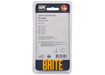 Рамка 2-постовая IEK Brite РУ-2-2-БрБ белая BR-M22-G-K01