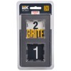 Рамка 2-постовая IEK Brite РУ-2-2-БрСе серая BR-M22-G-K03, купить в Минске по самой низкой цене