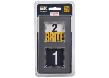 Рамка 2-постовая IEK Brite РУ-2-2-БрСе серая BR-M22-G-K03