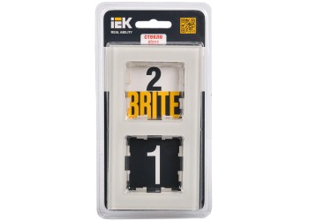 Рамка 2-постовая IEK Brite РУ-2-2-БрВа ваниль BR-M22-G-K10