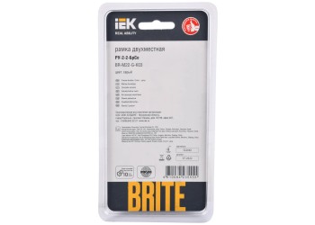 Рамка 2-постовая IEK Brite РУ-2-2-БрВа ваниль BR-M22-G-K10