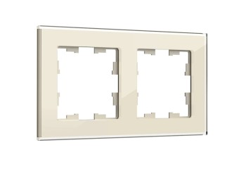 Рамка 2-постовая IEK Brite РУ-2-2-БрВа ваниль BR-M22-G-K10