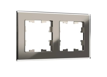 Рамка 2-постовая IEK Brite РУ-2-2-БрД дымчатая BR-M22-G-K30