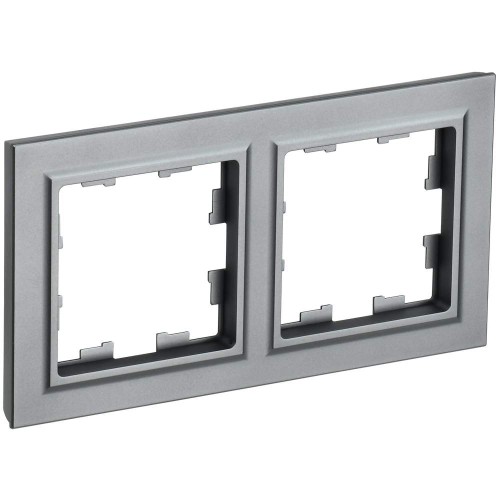 BRITE Рамка 2-местная РУ-2-БрС сталь IEK BR-M22-K46, купить в Минске по самой низкой цене