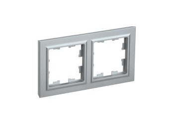 Рамка 2-постовая IEK Brite алюминий BR-M22-K47