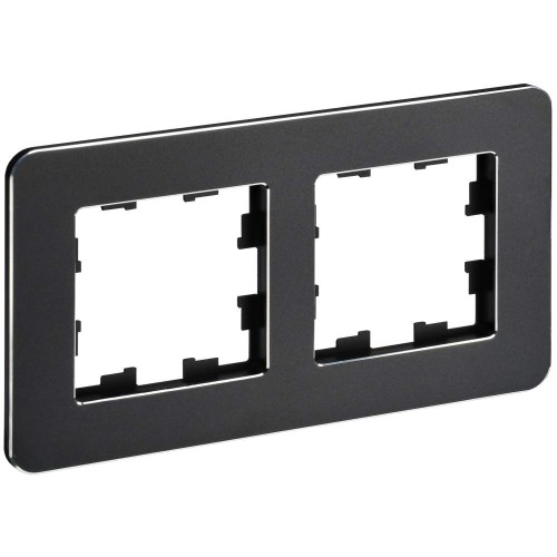 BRITE Рамка 2-местная РУ-2-1-Бр металл черный RE IEK BR-M22-M-01-K02, купить в Минске по самой низкой цене