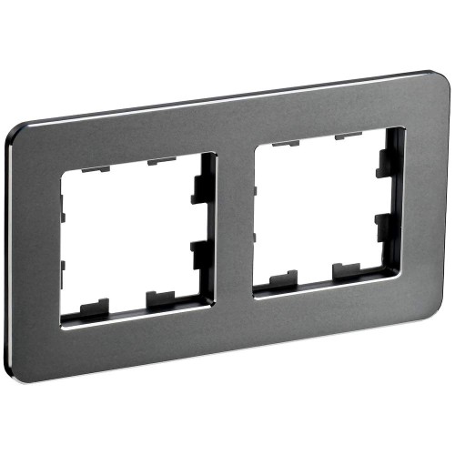 BRITE Рамка 2-местная РУ-2-1-Бр металл титан RE IEK BR-M22-M-01-K48, купить в Минске по самой низкой цене