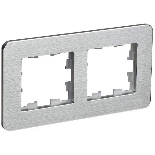 BRITE Рамка 2-местная РУ-2-1-Бр металл алюминий RE AL IEK BR-M22-M-21-K47, купить в Минске по самой низкой цене