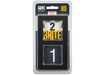Рамка 2-постовая IEK Brite РУ-2-1-БрЧ черная BR-M22-M-K02