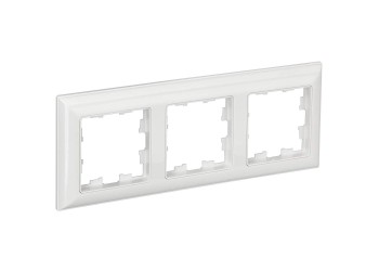 BRITE Рамка 3-местная РУ-3-Бр белый/белый IEK BR-M32-12-K01