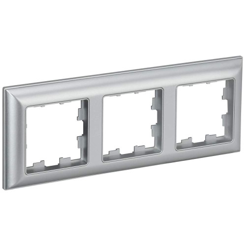 BRITE Рамка 3-местная РУ-3-Бр алюминий/алюминий IEK BR-M32-12-K47, купить в Минске по самой низкой цене