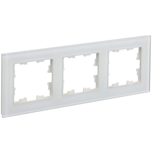 BRITE Рамка 3-местная РУ-3-2-Бр стекло белый матовый IEK BR-M32-G-31-K01, купить в Минске по самой низкой цене