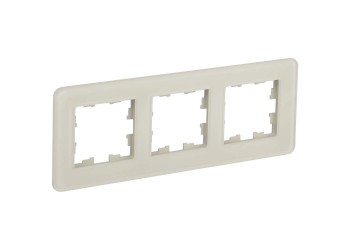 BRITE Рамка 3-местная РУ-3-2-Бр стекло песчаный RE IEK BR-M32-G-41-K98