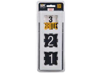 Рамка 3-постовая IEK Brite РУ-3-2-БрБ белая BR-M32-G-K01