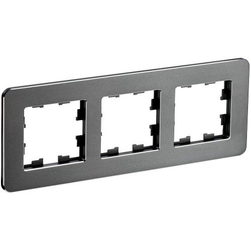 BRITE Рамка 3-местная РУ-3-1-Бр металл титан RE IEK BR-M32-M-01-K48, купить в Минске по самой низкой цене