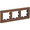 BRITE Рамка 3-местная РУ-3-1-Бр металл коричневый RE AL IEK BR-M32-M-21-K30, купить в Минске по самой низкой цене