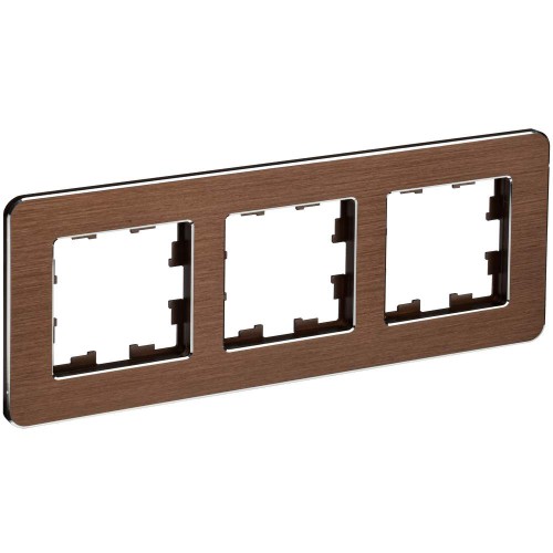 BRITE Рамка 3-местная РУ-3-1-Бр металл коричневый RE AL IEK BR-M32-M-21-K30, купить в Минске по самой низкой цене