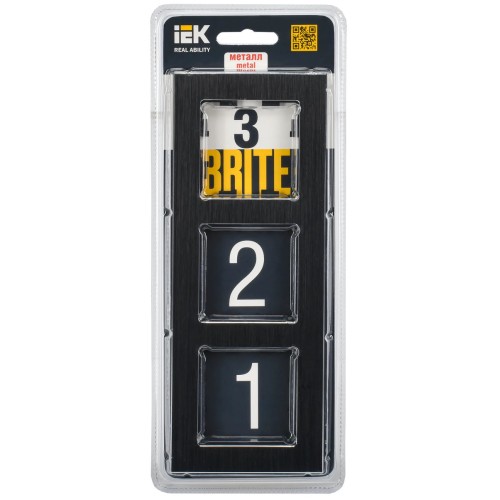 Рамка 3-постовая IEK Brite РУ-3-1-БрЧ черная BR-M32-M-K02, купить в Минске по самой низкой цене