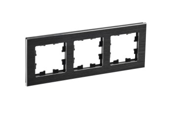 Рамка 3-постовая IEK Brite РУ-3-1-БрЧ черная BR-M32-M-K02