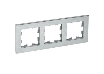 Рамка 3-постовая IEK Brite РУ-3-1-БрА алюминий BR-M32-M-K47