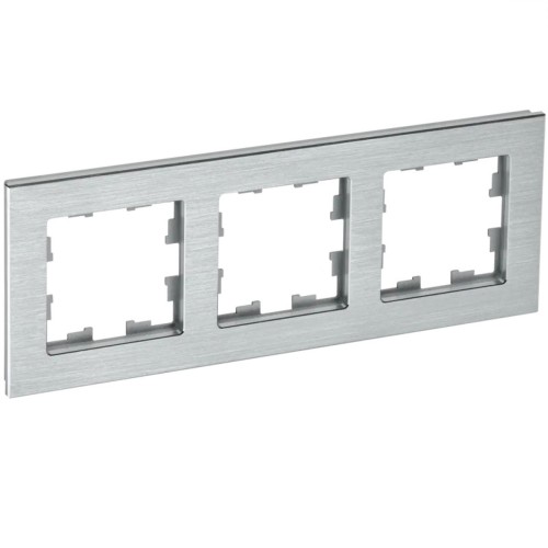 Рамка 3-постовая IEK Brite РУ-3-1-БрА алюминий BR-M32-M-K47, купить в Минске по самой низкой цене