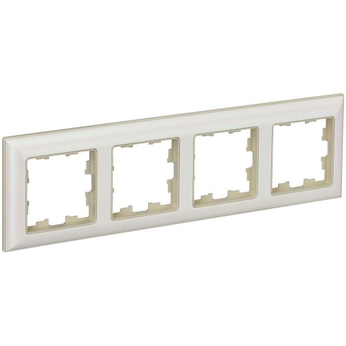BRITE Рамка 4-местная РУ-4-Бр бежевый/жемчужный IEK BR-M42-12-1-K10, купить в Минске по самой низкой цене