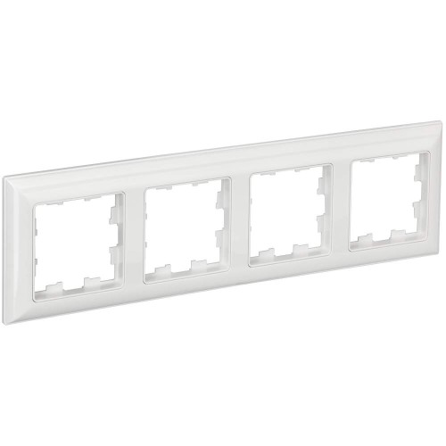 BRITE Рамка 4-местная РУ-4-Бр белый/белый IEK BR-M42-12-K01, купить в Минске по самой низкой цене