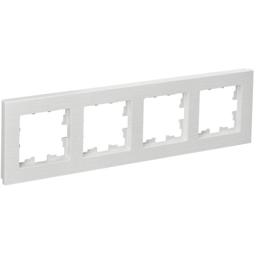 BRITE Рамка 4-местная РУ-4-Бр белый рифленый IEK BR-M42-51-K01, купить в Минске по самой низкой цене