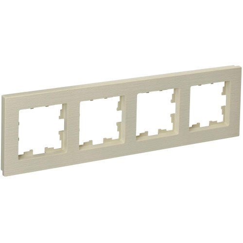 BRITE Рамка 4-местная РУ-4-Бр бежевый рифленый IEK BR-M42-51-K10, купить в Минске по самой низкой цене