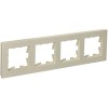 BRITE Рамка 4-местная РУ-4-Бр бежевый рифленый IEK BR-M42-51-K10, купить в Минске по самой низкой цене