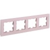 BRITE Рамка 4-местная РУ-4-2-Бр стекло розовый матовый IEK BR-M42-G-31-K14, купить в Минске по самой низкой цене
