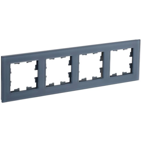 BRITE Рамка 4-местная РУ-4-2-Бр стекло маренго матовый IEK BR-M42-G-31-K35, купить в Минске по самой низкой цене