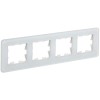 BRITE Рамка 4-местная РУ-4-2-Бр стекло белый RE IEK BR-M42-G-41-K01, купить в Минске по самой низкой цене