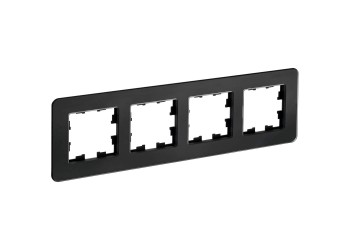 BRITE Рамка 4-местная РУ-4-2-Бр стекло черный RE IEK BR-M42-G-41-K02