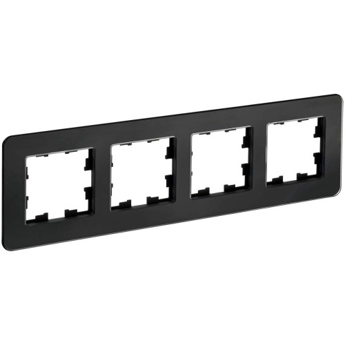 BRITE Рамка 4-местная РУ-4-2-Бр стекло черный RE IEK BR-M42-G-41-K02, купить в Минске по самой низкой цене