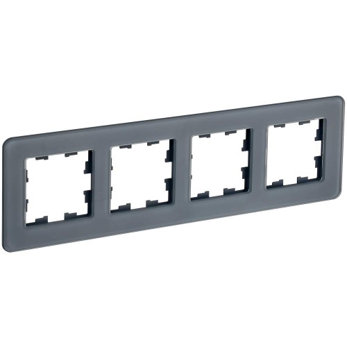 BRITE Рамка 4-местная РУ-4-2-Бр стекло графит RE IEK BR-M42-G-41-K53, купить в Минске по самой низкой цене