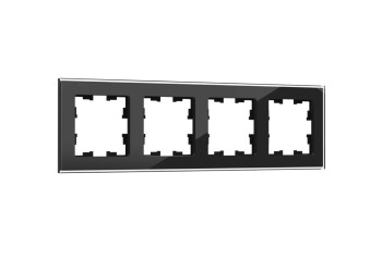 Рамка 4-постовая IEK Brite РУ-4-2-БрЧ черная BR-M42-G-K02