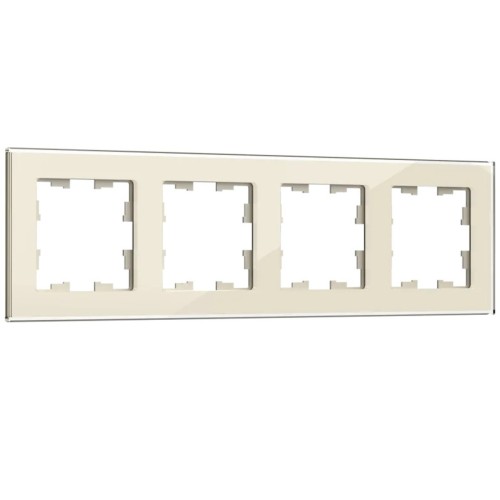 Рамка 4-постовая IEK Brite РУ-4-2-БрВа ваниль BR-M42-G-K10, купить в Минске по самой низкой цене