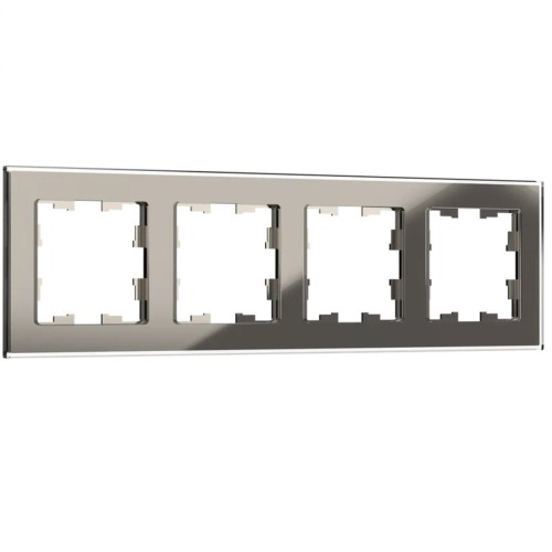 Рамка 4-постовая IEK Brite РУ-4-2-БрД дымчатая BR-M42-G-K30, купить в Минске по самой низкой цене