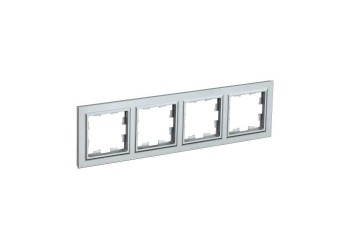 Рамка 4-постовая IEK Brite алюминий BR-M42-K47