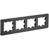 BRITE Рамка 4-местная РУ-4-1-Бр металл черный RE AL IEK BR-M42-M-21-K02, купить в Минске по самой низкой цене