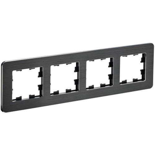 BRITE Рамка 4-местная РУ-4-1-Бр металл черный RE AL IEK BR-M42-M-21-K02, купить в Минске по самой низкой цене